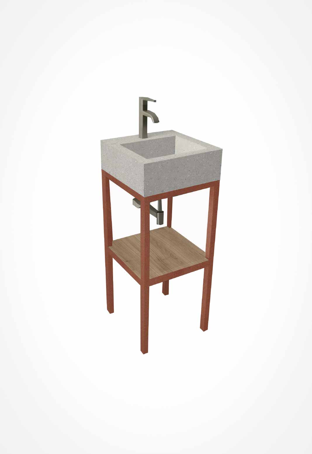 Lavabo en mezcla de materiales