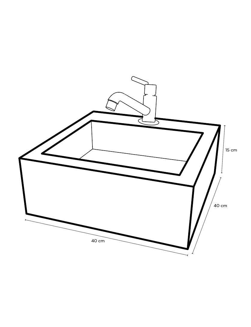Lavabo en mezcla de materiales - Image 3